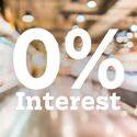 Zero percent interest.